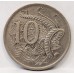 AUSTRALIA 1971 . TEN 10 CENTS COIN . ERROR . WRONG PLANCHET